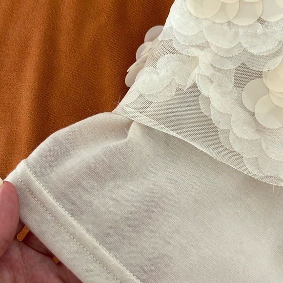 Zara Giant Sequin Dress in Pale Peach Sz M Mermaid Vibes - Picture 7 of 7